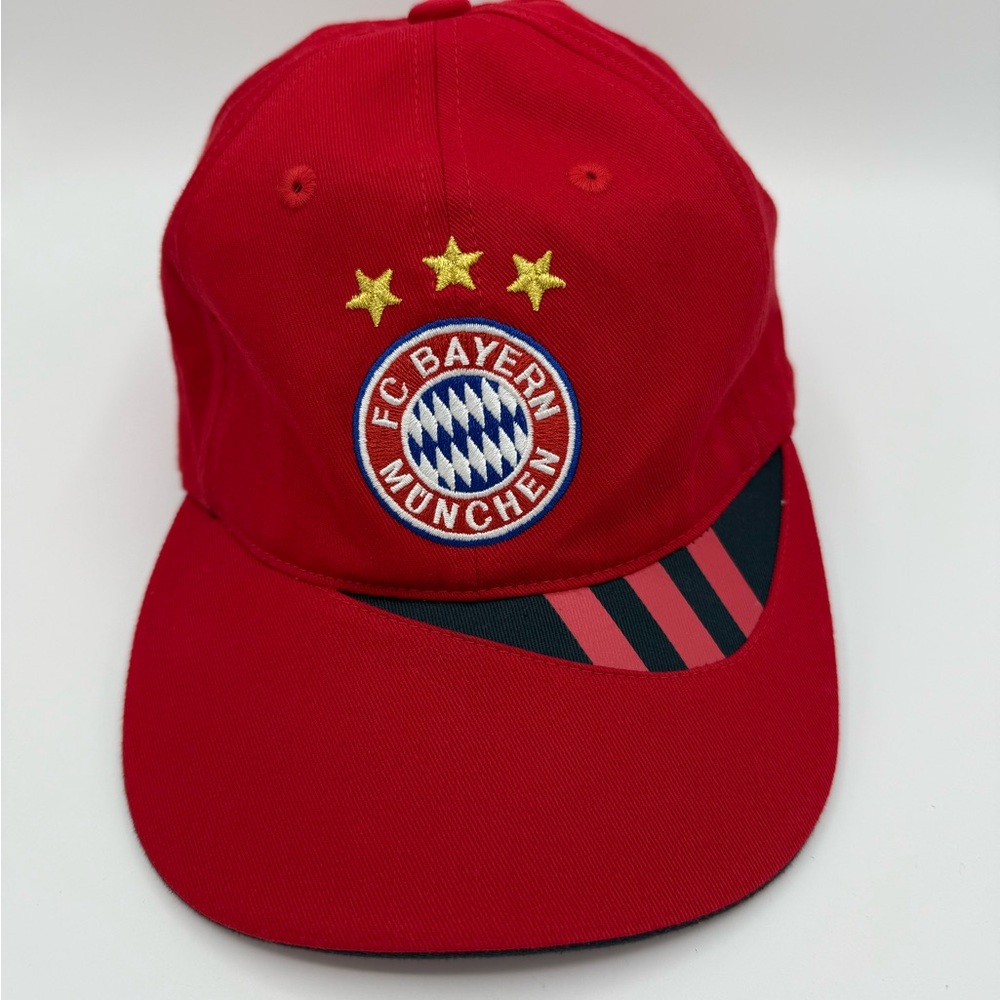 FC Bayern Munchen Germany Hat Cap Adjustable Red Soccer Adidas Football Futbol